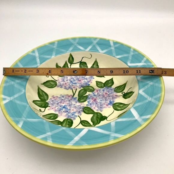 Hydrangea by Jay Import Co Serving Bowl Blue, Yellow and Purple Floral - Picture 9 of 12